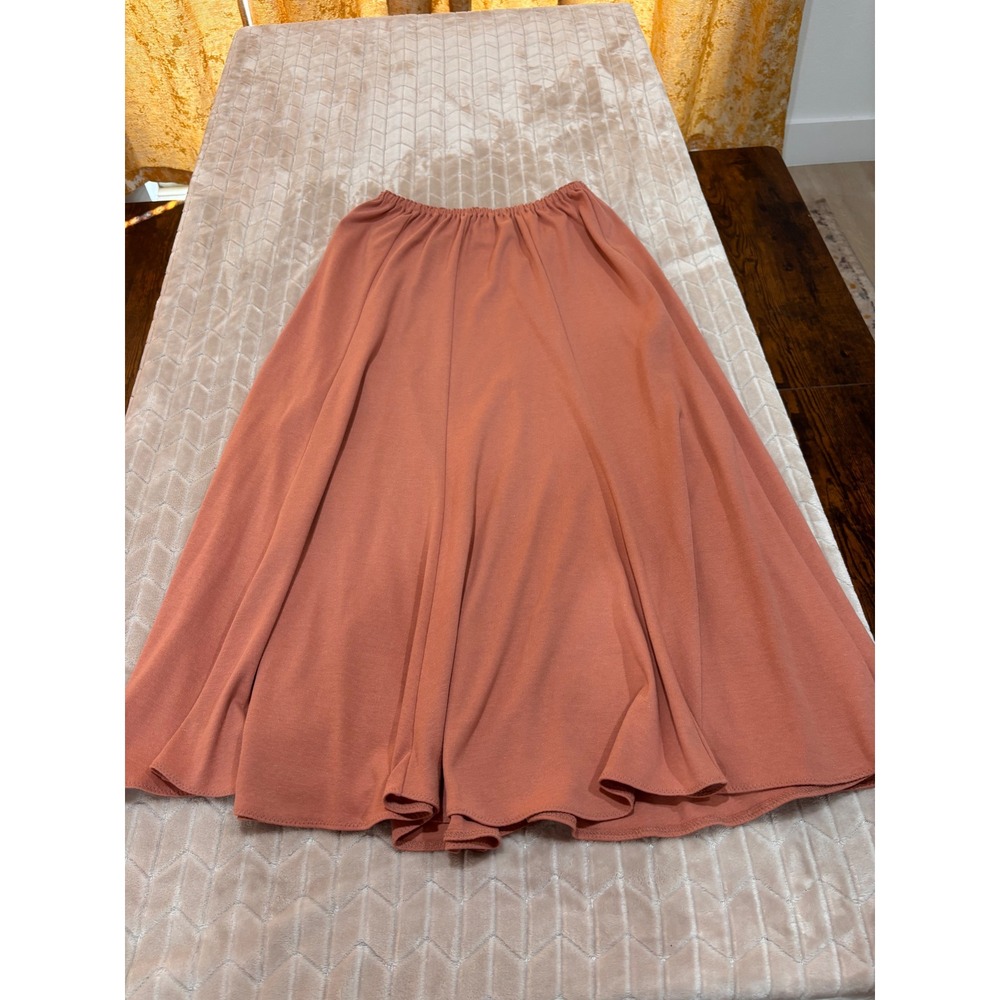 Rebecca's Terracotta Cotton Blend Jersey Knit Maxi Skirt Sz S/M
Cottagecore Boho